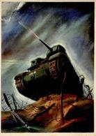 Propaganda WK II Italien Panzer Künstlerkarte I-II Réservoir - War 1939-45