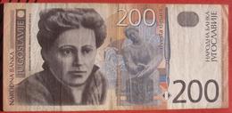200 Dinara 2001 (WPM 157) - Yugoslavia
