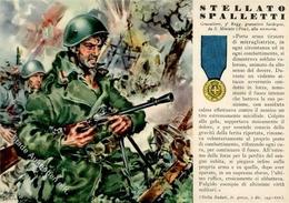 Propaganda WK II Italien Stellato Spalletti Künstlerkarte I-II - War 1939-45