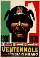 Propaganda WK II Italien Ventennale Della Fiera Di Milano Künstler-Karte I-II - War 1939-45