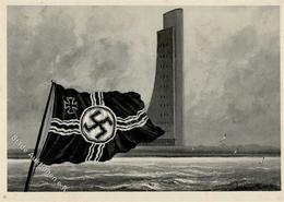 Propaganda WK II Marine Ehrenmal In Laboe U. Die Kriegsflagge I-II - War 1939-45