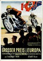 Propaganda WK II Motorrad Sachsenring Großer Preis Von Europa I-II - War 1939-45