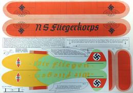 Propaganda WK II NS Fliegerkorps Flugzeug Ausschneidebogen 42,5 X 30 Cm II Aviation - Weltkrieg 1939-45