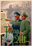 Propaganda WK II NS Reichskriegerbund Jung Und Alt Sign. Hesshaimer, Ludwig I-II - Weltkrieg 1939-45