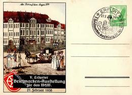 Propaganda WK II V. Erfurter Briefmarken Ausstellung Für Das WHW  Ganzsache I-II Expo - Weltkrieg 1939-45