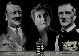 Hitler Admiral V. Horty Und Frau WK II Foto AK I-II - Weltkrieg 1939-45