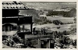 Hitler Auf Der Terrasse Landhaus Wachenfeld WK II   Foto AK I-II - War 1939-45
