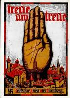 REICHSPARTEITAG NÜRNBERG 1934 WK II - TREUE Um TREUE Künstlerkarte Stürmer Verlag Nürnberg I-II - Weltkrieg 1939-45