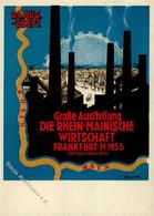 FRANKFURT/Main WK II - AUSSTELLUNG -Die RHEIN-MAINISCHE WIRTSCHAFT 1935- Künstlerkarte Sign. Ferd. Hoffmann I - Guerre 1939-45