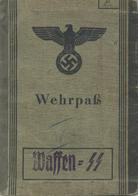 SS WK II - WEHRPASS Der WAFFEN-SS - Eintragung: SS-Panzer Gren-A.Btl.4 -1943 - Invasionsfront Eintrag: Vermisst 17.8.44  - Weltkrieg 1939-45