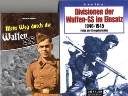 SS WK II Buch Lot Mit 2 Büchern Divisionen Der Waffen-SS Im Einsatz 1940-1945 Fotos Der Kriegsberichter 203 Seiten Und M - War 1939-45