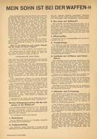 SS WK II Informationsblatt Mein Sohn Ist Bei Der Waffen-SS II (leicht Vergilbt) - War 1939-45