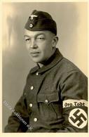SS WK II Soldat Armbinde Org. Todt Foto AK I-II - Weltkrieg 1939-45