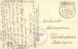 SS-Feldpostkarte FLOSSENBURG 9.9.40 - Mit Truppen-o I - War 1939-45