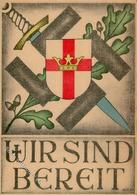 MILITÄR WK II - Propaganda-Feldpostkarte 1941 - WIR SIND BEREIT! Randmängel II - Guerre 1939-45