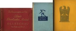 Sammelbild-Album Lot Mit 3 Stück 1 X Handbuch Des Sports 1x Olleschau U. 1. Bilder Deutscher Geschichte II - Weltkrieg 1939-45