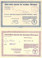 WK II 2 Belege Adolf Hitler Spende Der Deutschen Wirtschaft 1935 U. 1942 II - War 1939-45