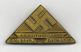 WK II Anstecknadel Arbeitsschlacht Gau Bayr. Ostmark I-II - Guerre 1939-45