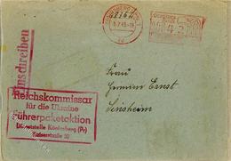 WK II Beleg Königsberg Absender Reichskommissar Für Die Ukraine Führerpaketaktion Dienststelle Königsberg Kaiserstraße 5 - Weltkrieg 1939-45