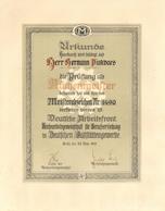 WK II Berlin (1000) Urkunde Küchenmeister Deutsche Arbeitsfront I-II - Weltkrieg 1939-45