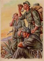 WK II Gebirgsjäger Das Marschziel Ist Erreicht Künstlerkarte I-II - War 1939-45