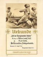 WK II Hannover (3000) Urkunde Turngemeinde Linden I-II - Guerra 1939-45
