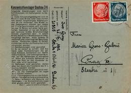WK II KZ - Post Dachau Brief Mit Inhalt Und Zensurstempel I-II - Weltkrieg 1939-45