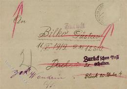 WK II KZ - Post Dachau Brief Mit Inhalt Zurück An Absender Mit Vermerk Zurück Schon Post Erhalten I-II (Marke Entfernt) - War 1939-45