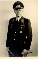 WK II Soldat Mit Kriegsverdienstkreuz Und Dolch Foto-Karte I-II - War 1939-45