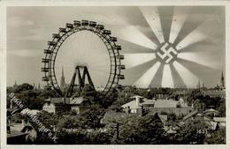 Aufgehende Sonne WK II Wien (1010) Österreich Prater Riesenrad Foto AK I-II (fleckig) - Oorlog 1939-45