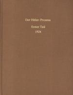 BUCH WK II - Der HITLER-PROZESS 1924 1. Und 2.Teil - 2 Bücher Mit über 400 Seiten über Dem Prozess Vor D. Volksgericht I - Guerra 1939-45