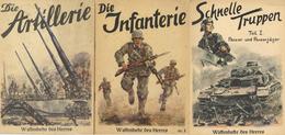 Buch WK II 5 Stück Waffenhefte Des Heeres Hrsg. Oberkommando Des Heeres Deutscher Volksverlag Viele Abbildungen II - Guerre 1939-45