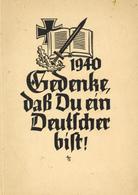 Buch WK II HJ Gedenke Dass Du Ein Deutscher Bist 1940  Hrsg. Gauamtsleiter Rudolf Knoop Verlag Carl Feldmüller 47 Seiten - Guerre 1939-45