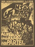 Buch WK II Zeitschrift Der Schulungsbrief 8. U. 9. Folge 1938 Zentralverlag Der NSDAP Franz Eher Nachf. 46 Seiten Sehr V - War 1939-45