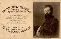 Judaika - 10. ZIONISTEN-CONGRESS BASEL 1911 - Knick - Fleckig III Judaisme - Judaisme