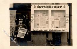 NS-JUDAIKA WK II - Foto-Ak : Propaganda Der STÜRMER - Wer Beim Juden Kauft, Ist Ein Volksverräter! - Mülheim,Ruhr 1935 I - Judaika