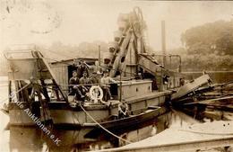 Marine Düben (O4501) Schiff Kiesbagger Foto AK I-II (fleckig) Bateaux Bateaux - Marines