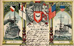 Marine Kreuzer SMS Und USS Kieler Woche 1903 I-II - Marines