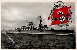 Marine WK II Panzerschiff Deutschland Foto AK I-II - Other & Unclassified