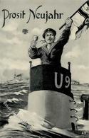 U-Boot U 9 Kaiserl. Marine Schiffspost No. 38 27.12.14 1914 I-II - Submarines