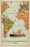 HAMBURG-SÜDAMERIKANISCHE DAMPFSCHIFFAHRTS-GESELLSCHAFT - HSDG-Werbekarte I - Otros & Sin Clasificación