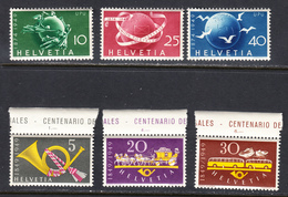 Switzerland 1949 Mint No Hinge, Sc# 322-327, SG ,Mi - Ungebraucht