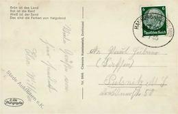 SCHIFFSPOST - O HAMBURG-HELGOLAND SEEPOST 2.7.35- Auf Ak I - Otros & Sin Clasificación