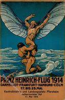 Flugtag Prinz Heinrich Flug Darmstadt Frankfurt Hamburg Köln Künstlerkarte 1914 I-II - Otros & Sin Clasificación