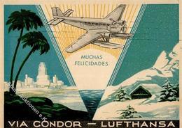 Lufthansa Flugzeug Via Condor 1913 I-II Aviation - Sonstige & Ohne Zuordnung