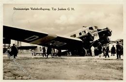 Junkers Dreimotoriges Verkehrsflugzeug G 31 Foto AK I-II - Autres & Non Classés