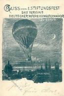 Ballon Berlin Mitte (1000) I. Stiftungsfest Des Vereins Deutscher Vermessungstechniker 1900 I-II - Andere & Zonder Classificatie