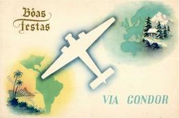 VIA CONDOR - Werbekarte BOAS FESTAS 1937 Beschrieben I-II - Otros & Sin Clasificación