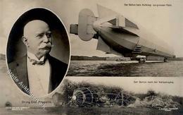 Zeppelin Aufstieg Und Katastrophe Foto AK I-II Dirigeable - Dirigeables