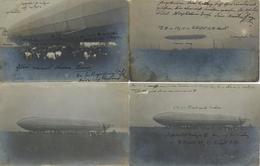 Zeppelin Bitterfeld (o-4400) Lot Mit 4 Foto-Karten 1909 I-II Dirigeable - Airships